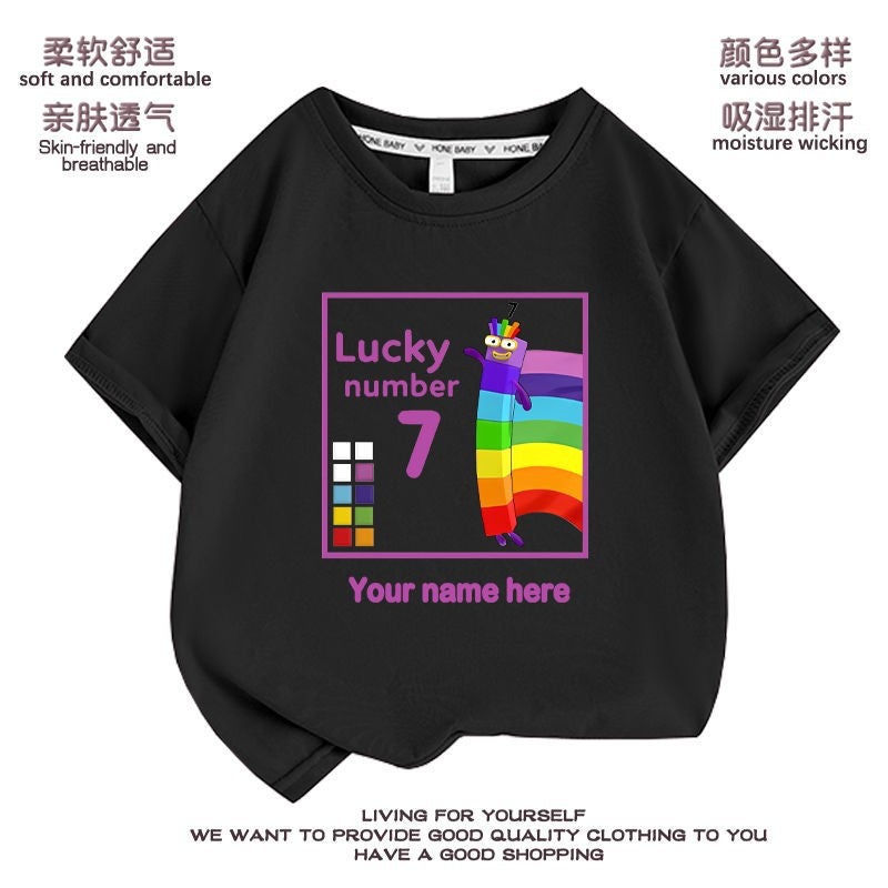 Digital Building Blocks T-Shirt Numberblocks Children'S Clothes Boys And Girls Digital Pattern Short Sleeve Suit Summer 1-10 - Image 4